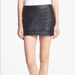 Quilted leather skirt (Sz. Small), Haute Hippie